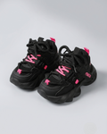 Zapatillas Negras Rosa Niña Deportivas