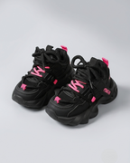 Zapatillas Negras Rosa Niña Deportivas