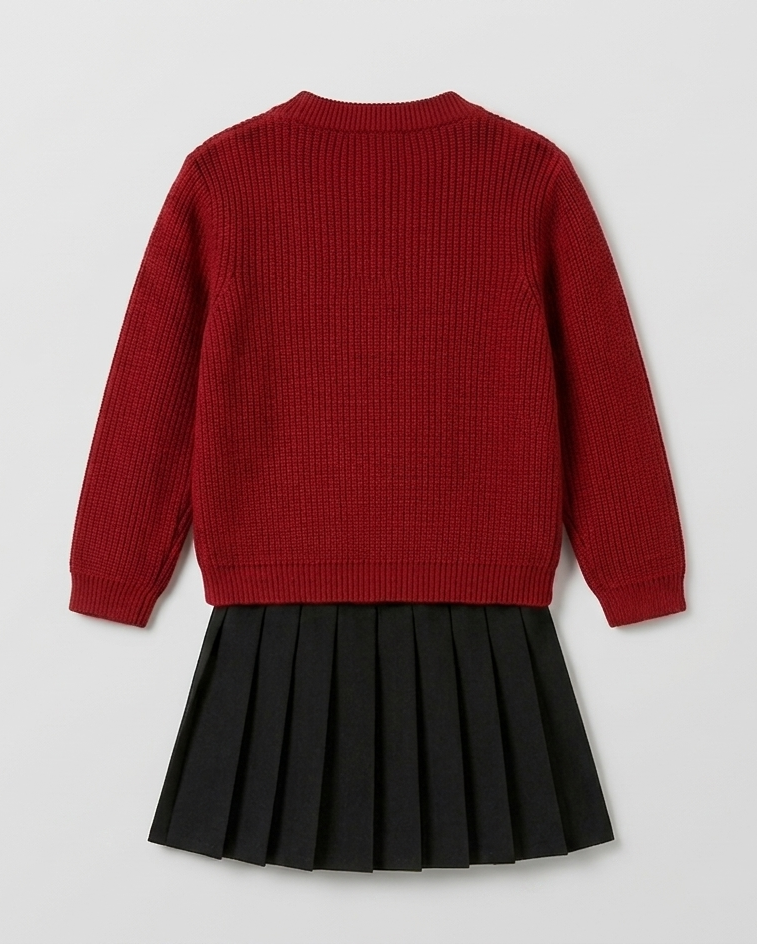 Conjunto niña 2 piezas con lazo grande elegante otoño invierno  es perfecto para ocasiones especiales, en España
