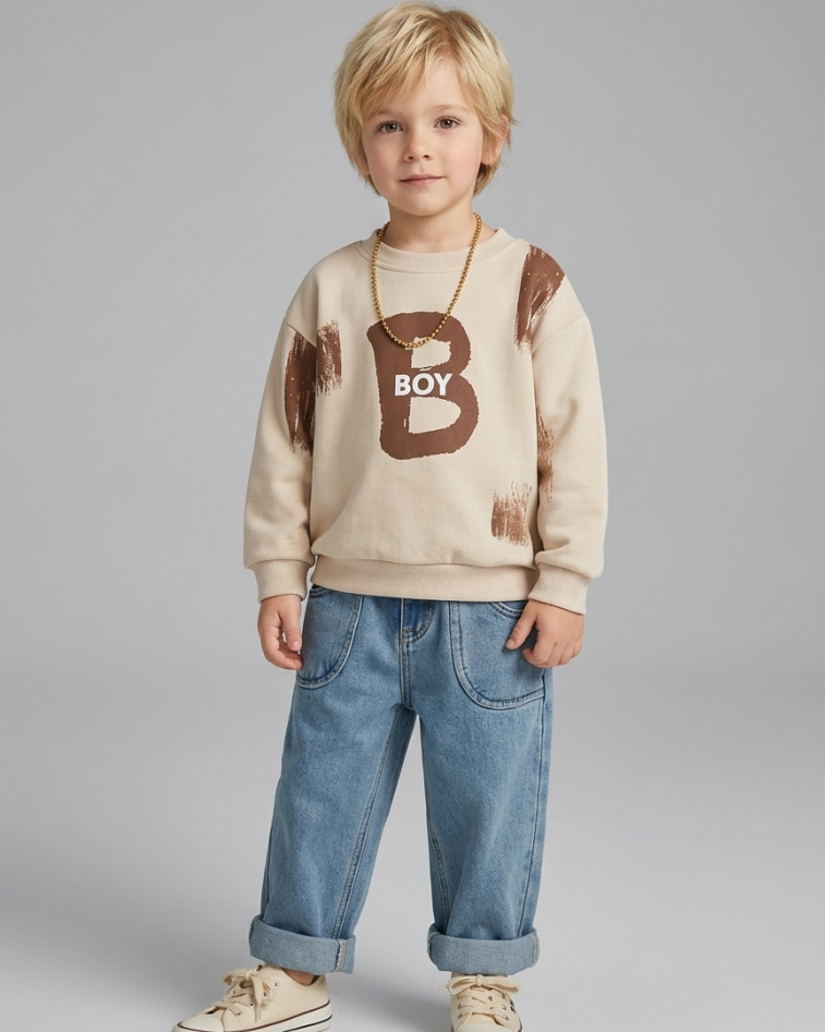 Conjunto Niño Otoño Invierno Algodón y Denim