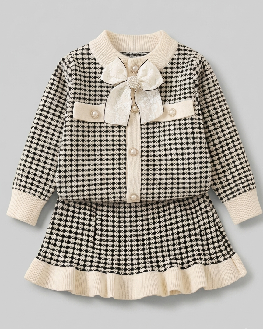Conjunto niña invierno 2 piezas ropa infantil elegante con falda y chaqueta en España