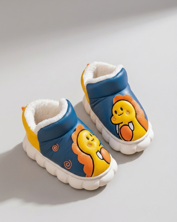 Botas de invierno con forro de piel suave y estampado de dinosaurios en 3D. en España