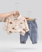 Conjunto niño invierno ropa bebé 2 piezas sudadera manga larga y pantalón vaquero en España