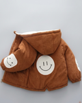 Chaqueta de invierno acolchada de pana para niño y con capucha cálida  ropa infantil invierno , Ideal para clima otoñal en España