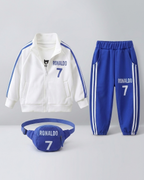 Chándal niño fútbol Ronaldo 3 piezas . conjunto deportivo infantil chaqueta, pantalón y bandolera en España