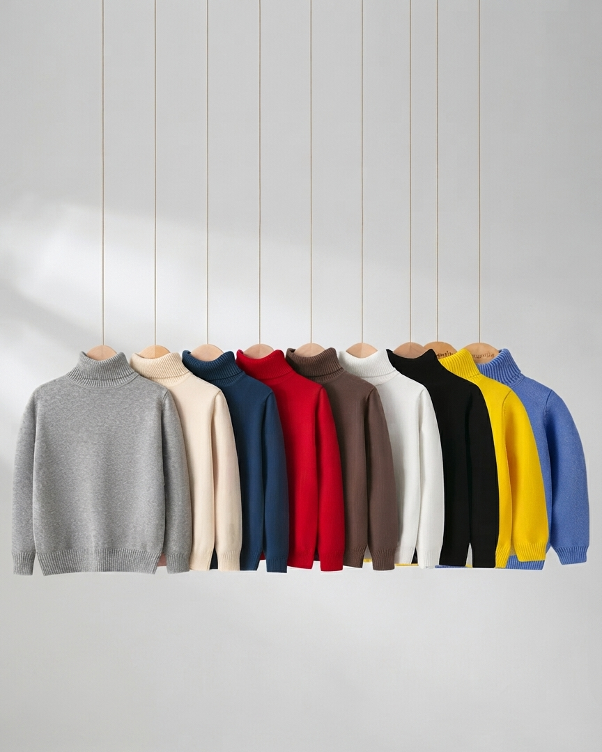 Jersey Infantil de Cuello Alto  Suave, Cálido y Elegante para el Invierno