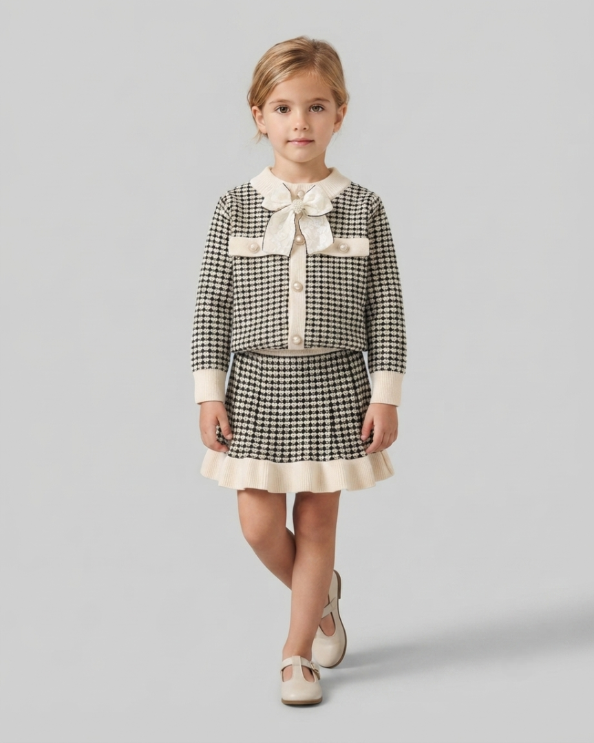 Conjunto Niña Elegante 2 Piezas Falda y Chaqueta