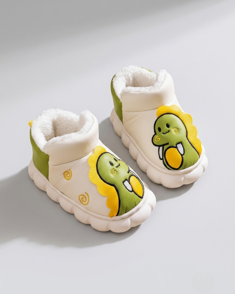 Botas de invierno con forro de piel suave y estampado de dinosaurios en 3D. en España