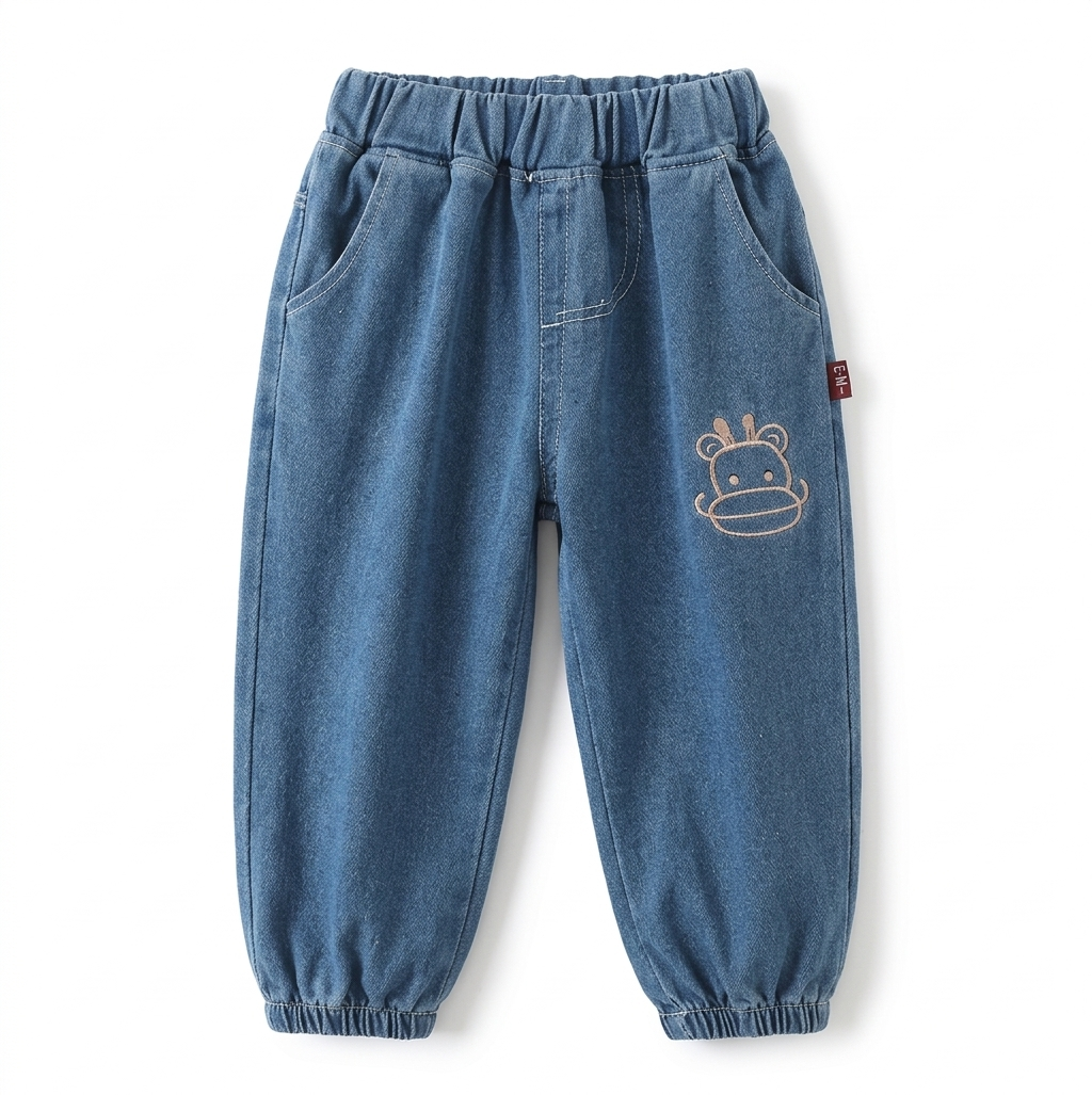 Conjunto bebé 3 piezas ropa bebé algodón con chaqueta de punto y pantalón vaquero con jirafa 3D en España