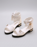 Sandalias Niña Perlas Lazo Elegante