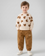 Cómodo conjunto de dos piezas: sudadera y pantalón cómodo de algodón.