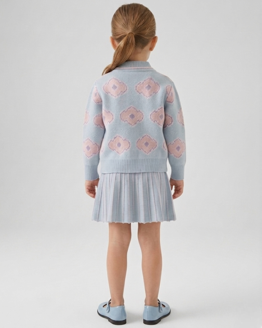 Vestido niña invierno de tejido suave con textura cómoda | vestido niña punto suave | ropa niña elegante en España