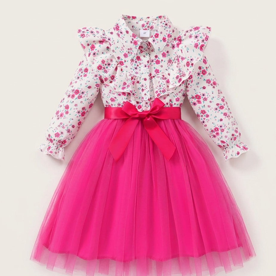 Vestidos de tul y flores: elegancia en colores vibrantes y un diseño encantador