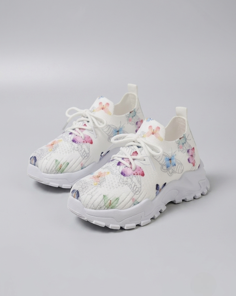 Zapatillas deportivas para niñas con estampado de mariposas, ideales para el verano en España