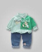 Conjunto niño verano camisa manga corta y pantalón vaquero infantil en España