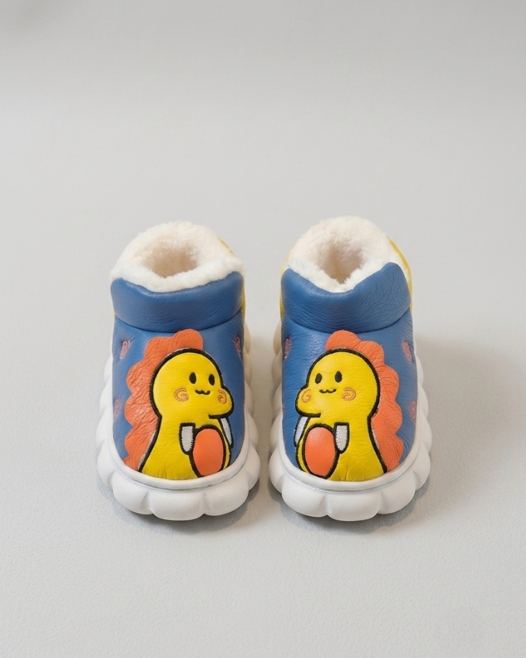 Botas de invierno con forro de piel suave y estampado de dinosaurios en 3D. en España