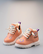 Botas Niña Flores Bordadas Invierno