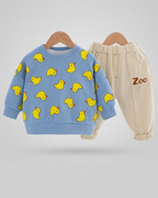 Cómodo conjunto de dos piezas: sudadera y pantalón cómodo de algodón.