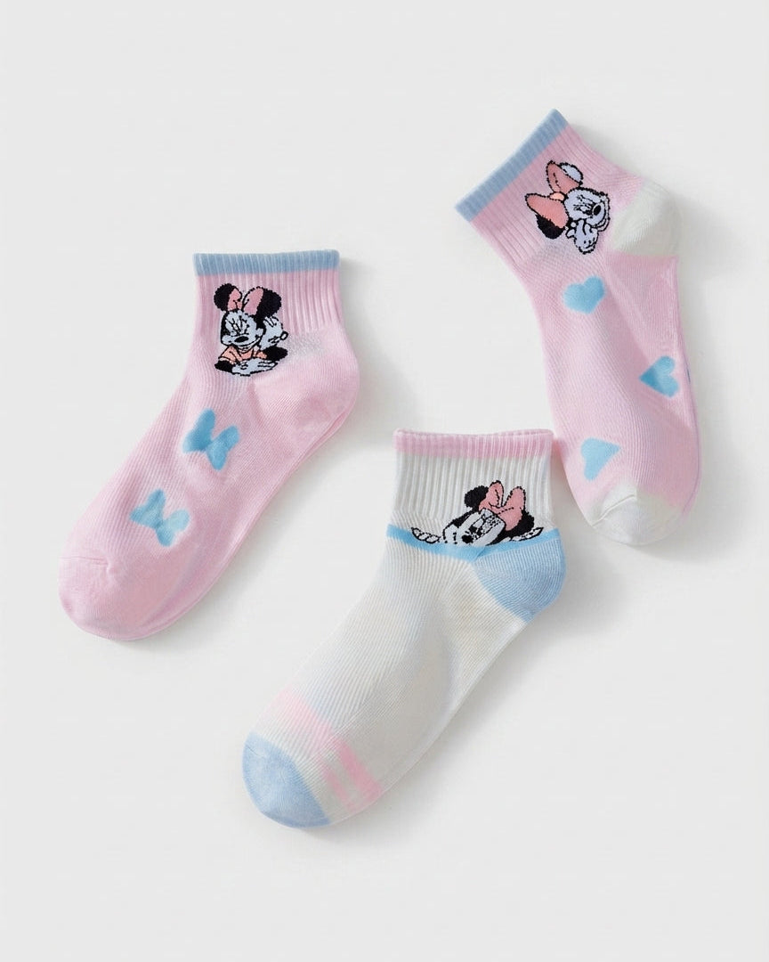 Calcetines de Minnie Mouse para niñas  5 diseños diferentes