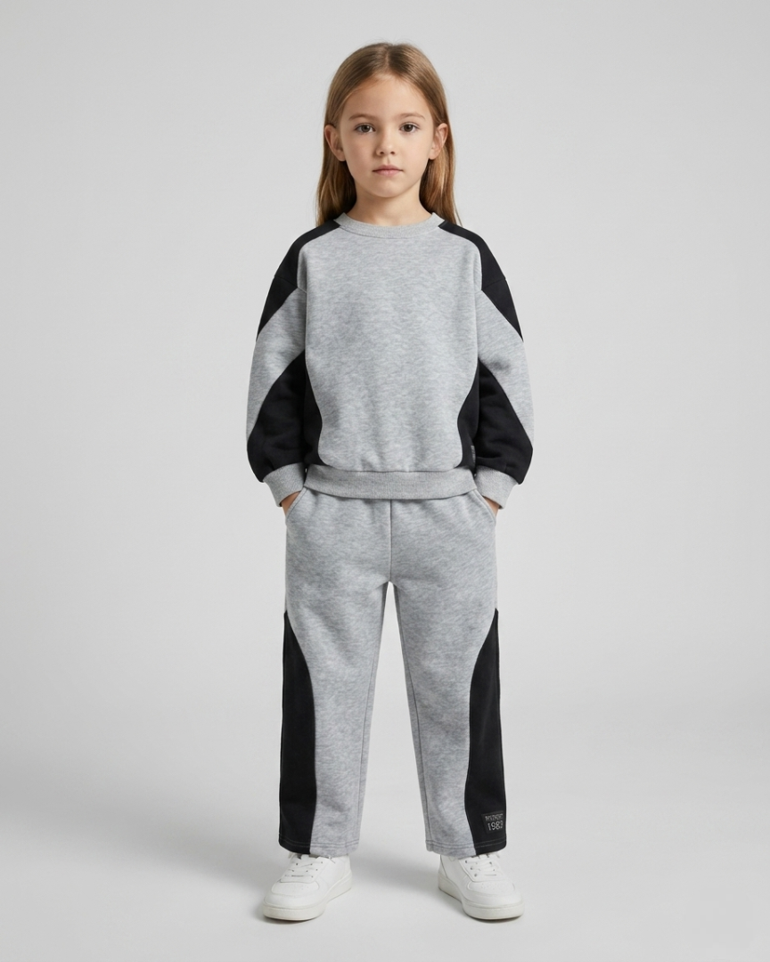 Conjunto niña deportivo 2 piezas: sudadera y pantalón estilo urbano streetwear | ropa niño cómoda en España