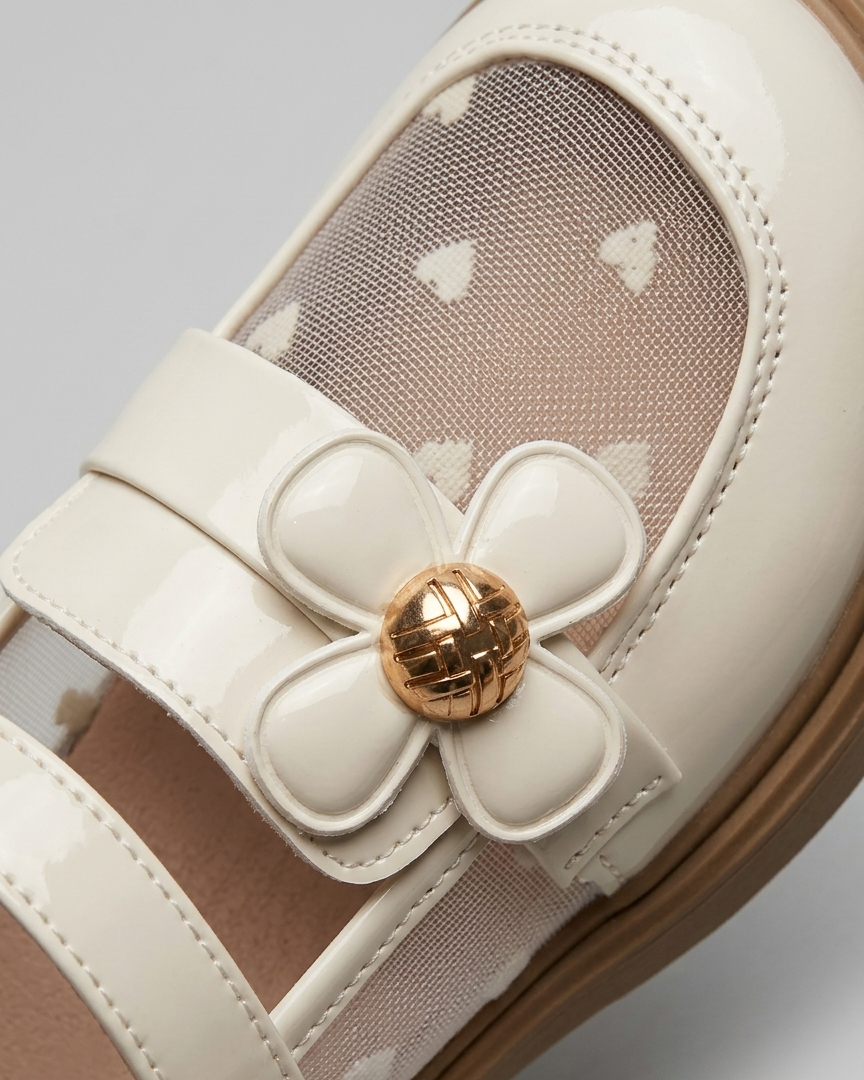 Zapato Transparente Niña Flor y Brillo