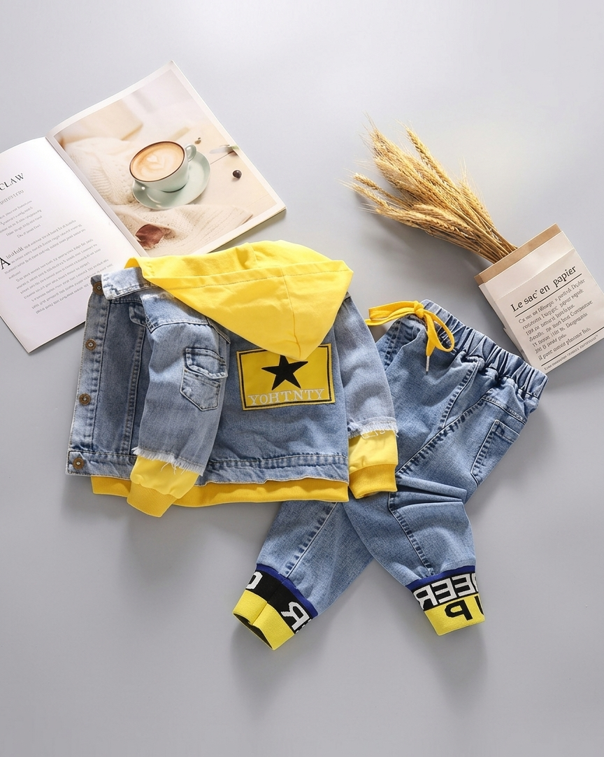 Conjunto niño ropa infantil 2 piezas camiseta manga larga y pantalón ,Ideal para primavera en España