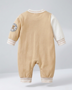 Mono bebé invierno una pieza con botones frontales estilo Varsity  ropa bebé niño destacada para looks elegantes y en España