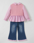Conjunto niña elegante moderno 2 piezas ropa niña con blusa y pantalón en España