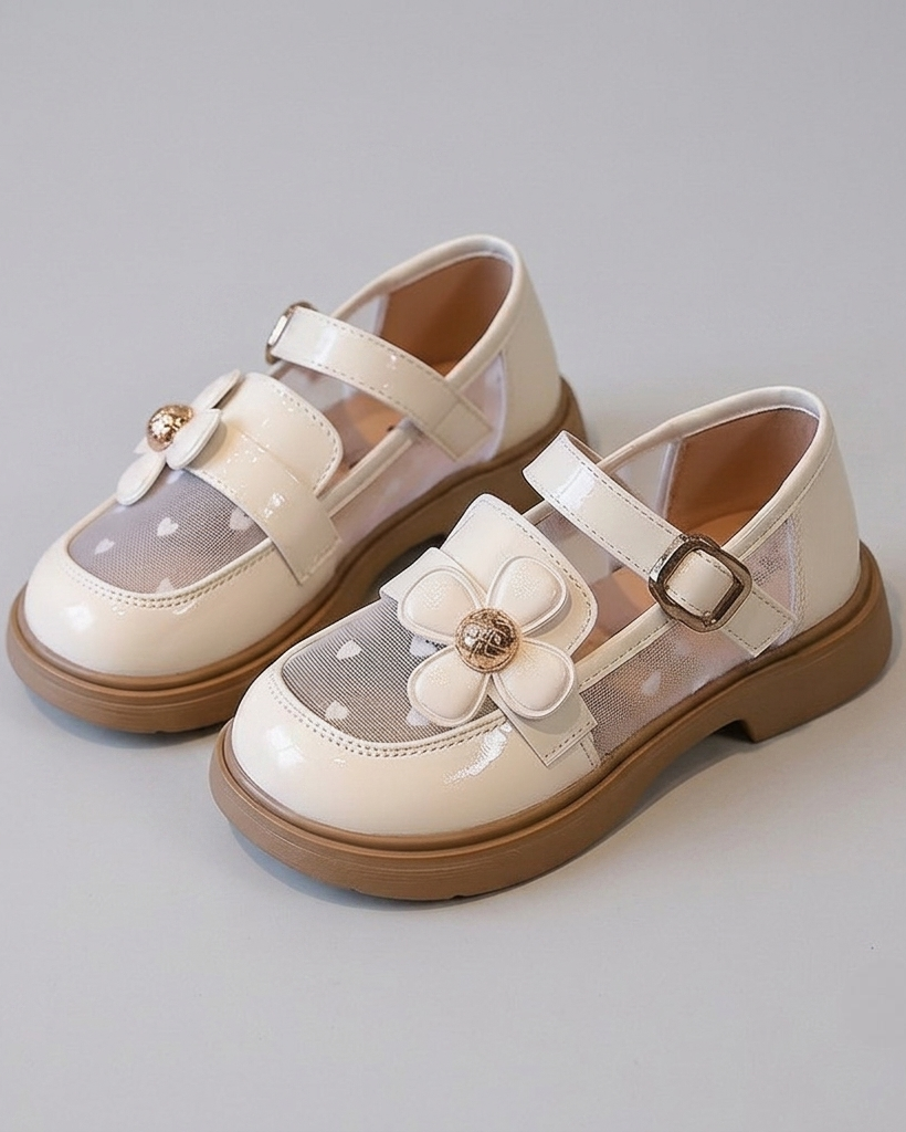 Zapato transparente decorativo con flor brillante de verano para niñas en España