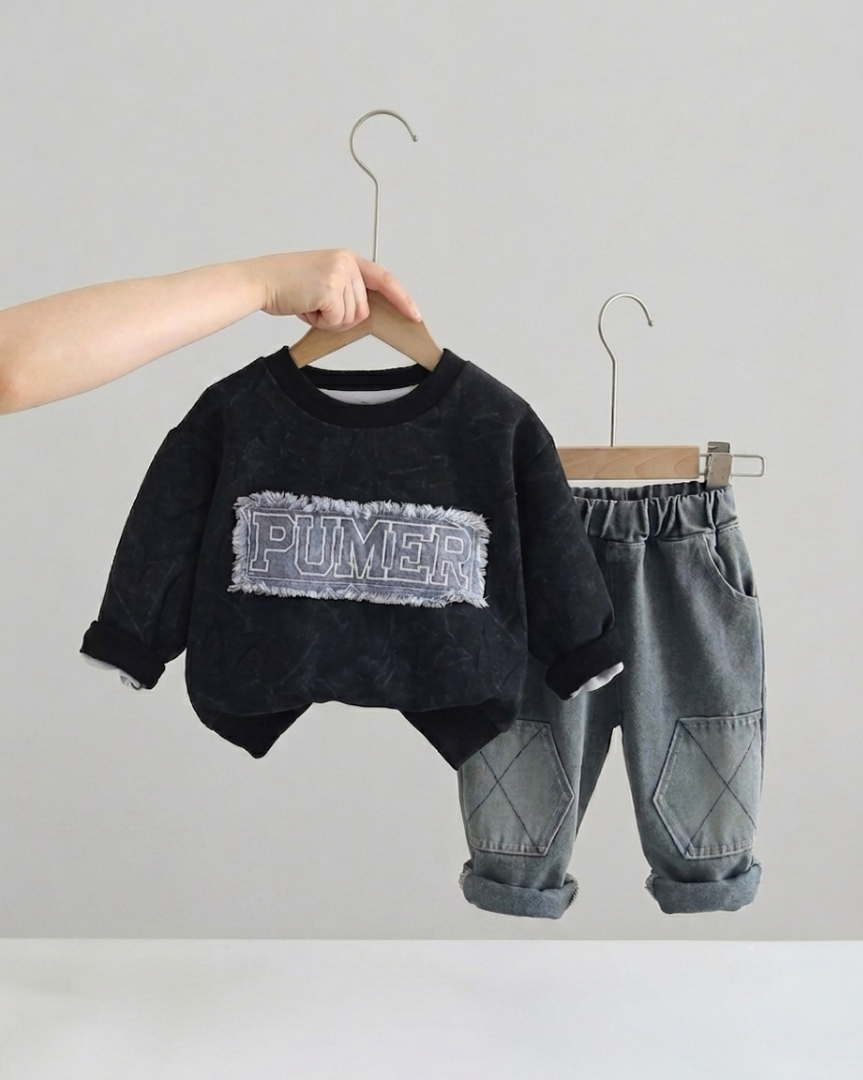 Conjunto niño ropa infantil 2 piezas sudadera algodón y pantalón moderno en España