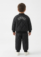 Conjunto bebé niño invierno acolchado de algodón 2 piezas con letra F (chaqueta y pantalón) en España