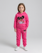 Conjunto niña 2 piezas sudadera con capucha y pantalón deportivo a juego para ropa niña en España