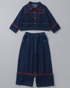 Conjunto Niña Denim Lazo 2 Piezas Moda Infantil