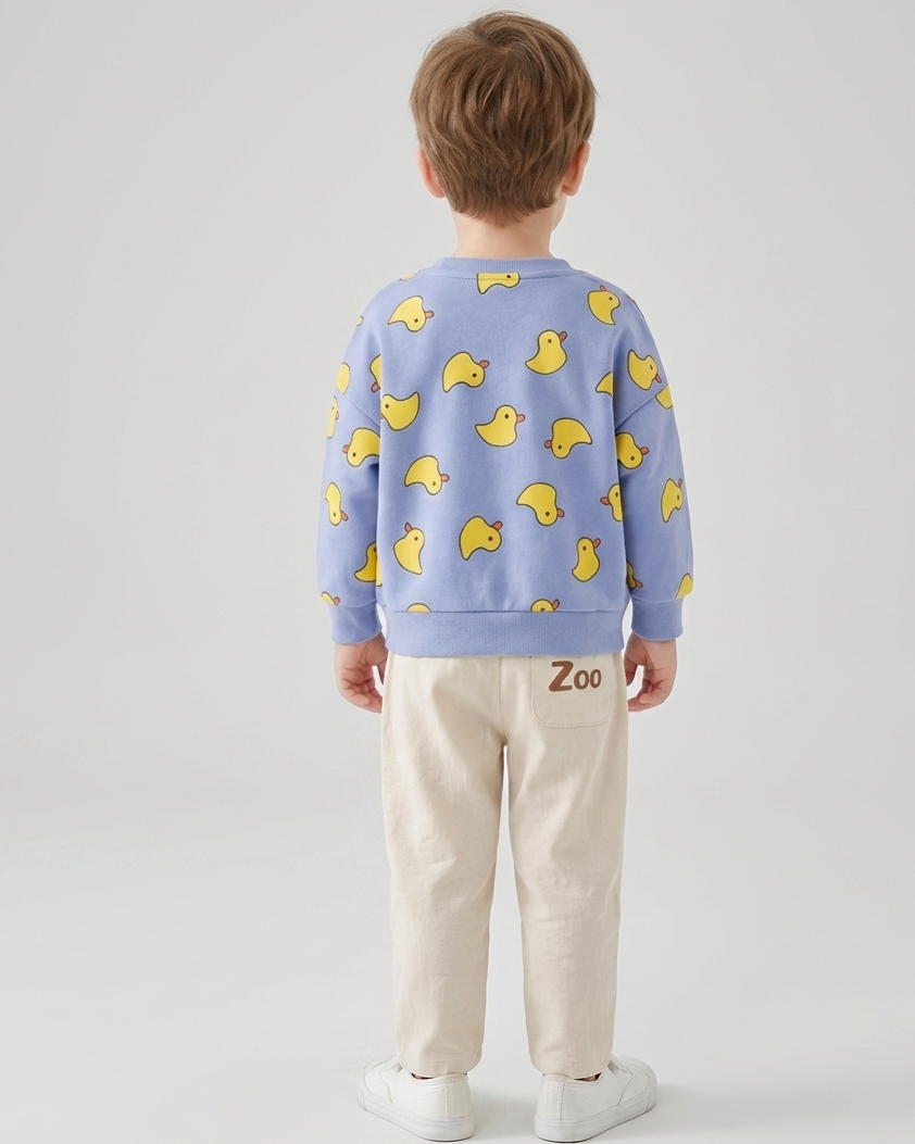 Cómodo conjunto de dos piezas: sudadera y pantalón cómodo de algodón.