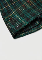 Conjunto Elegante de Tweed Verde para Niñas