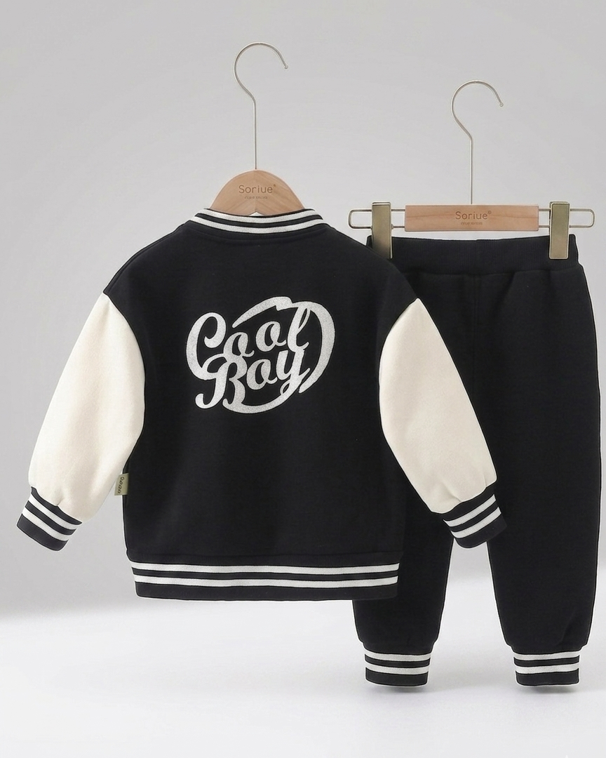 Conjunto deportivo infantil 3 piezas bebé y niño con chaqueta varsity y pantalón cómodo ropa niño en España