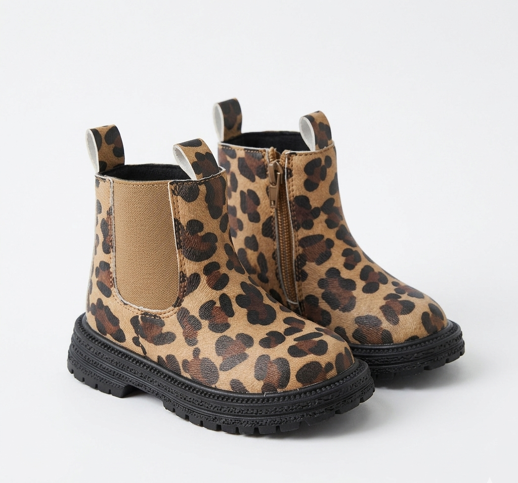 Zapato de invierno con estampado de piel de leopardo en España