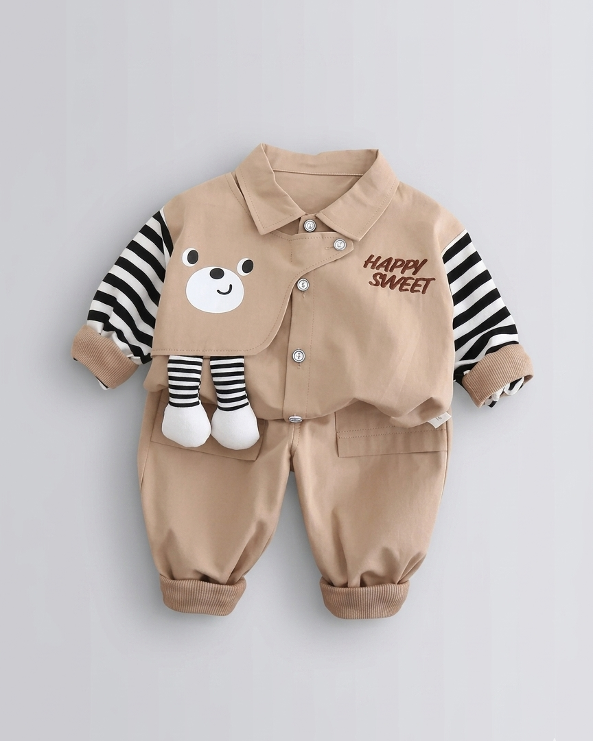Conjunto bebé niño ropa casual 2 piezas camiseta y pantalón moderno, Ideal para primavera  en España