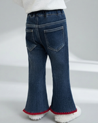 Jeans Acampanados para Niña con Lazos Decorativos