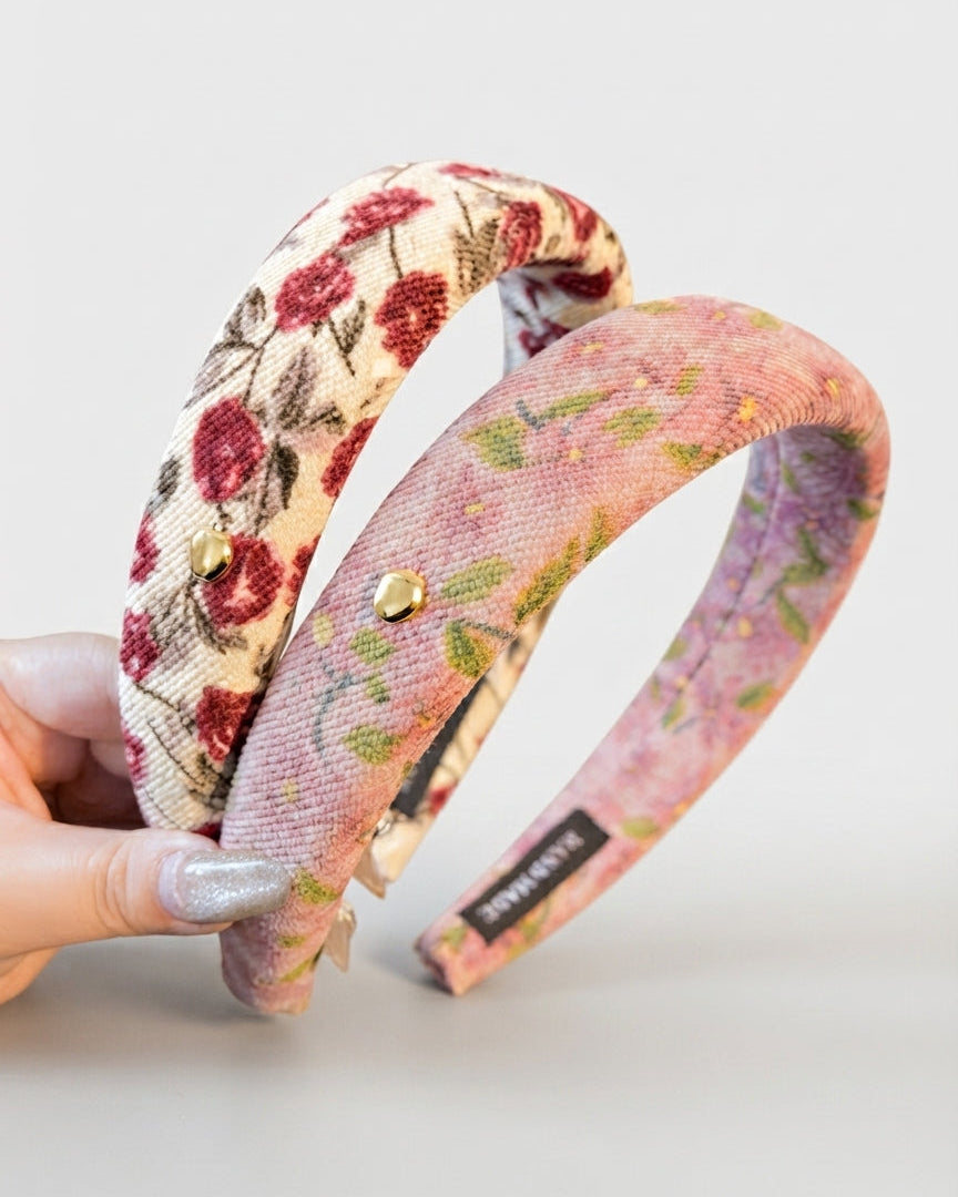 Diademas para niñas con estampados florales elegantes