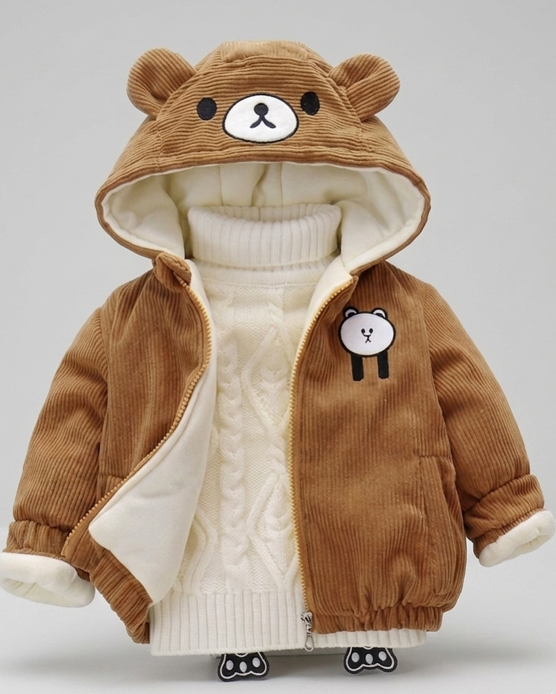 Chaqueta bebé invierno y ropa bebé invierno chaqueta niña invierno acolchada con capucha de osito , en España