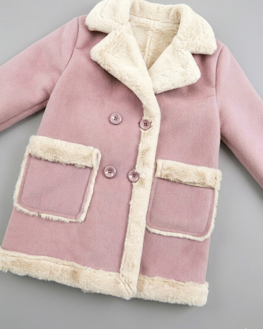 abrigo niña invierno rosa elegante Rosie Elegance – abrigo clásico con forro de piel sintética en España