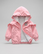 Chaqueta niña con capucha y conejo bordado, abrigo infantil otoño invierno,Ideal para clima otoñal y principios de invierno en España
