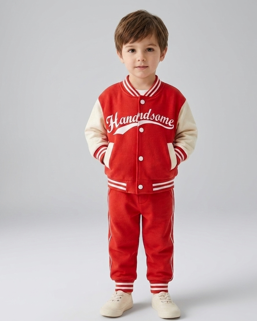 Conjunto deportivo infantil 3 piezas bebé y niño con chaqueta varsity y pantalón cómodo ropa niño en España