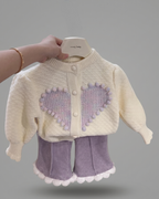 Conjunto Niña Invierno 2 Piezas Corazón Bordado