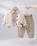 Conjunto para Niño de Punto y Cuadros Estilo Casual Premium