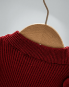 Vestido niña invierno cálido con lazos de satén y cuello altol as tallas disponibles.Ideal para primavera  en España