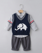 Conjunto niño elegante 3 piezas con chaleco y pantalón elefante en España