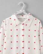 Conjunto niña 2 piezas falda de tul roja y camiseta con corazones – ropa niña elegante en España