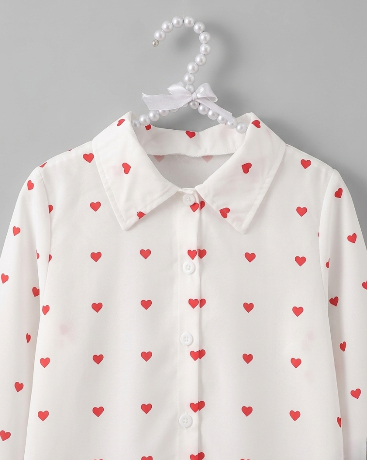 Conjunto niña 2 piezas falda de tul roja y camiseta con corazones – ropa niña elegante en España